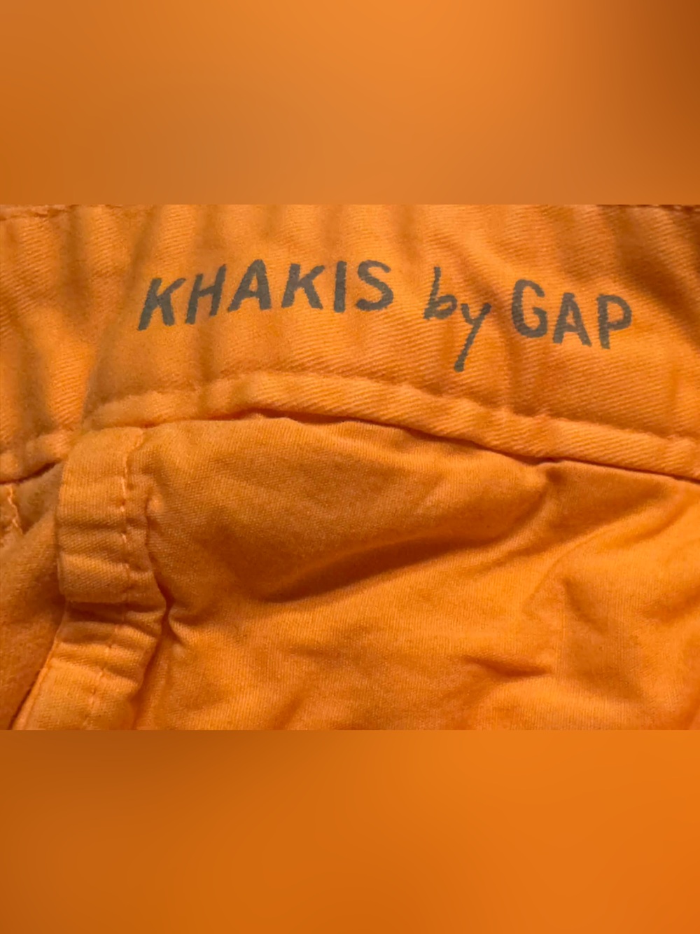 GAP Women's Orange Flat Front Cotton Shorts SIZE 10 - Picture 4 of 5